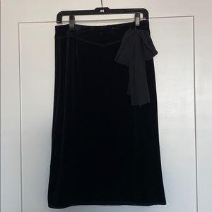 NWT RYKIEL velvet bow skirt